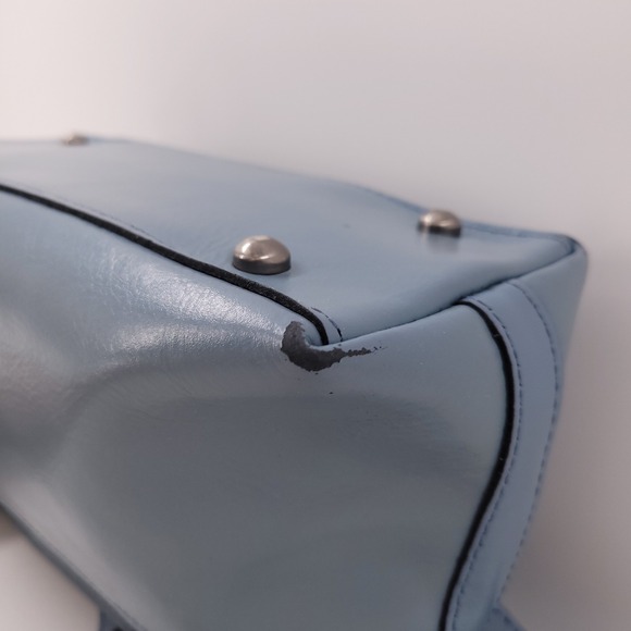 Patricia Nash Betta Crossbody Blue Zip Top Handbag Strap Medium + Dust Bag - Picture 13 of 16